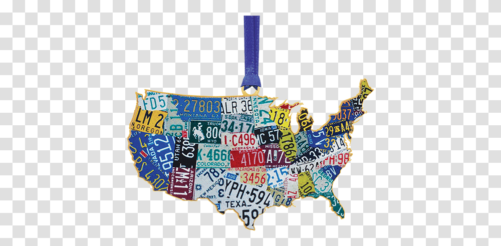 Usa License Plate Map Illustration, Label, Text, Sticker, Symbol Transparent Png