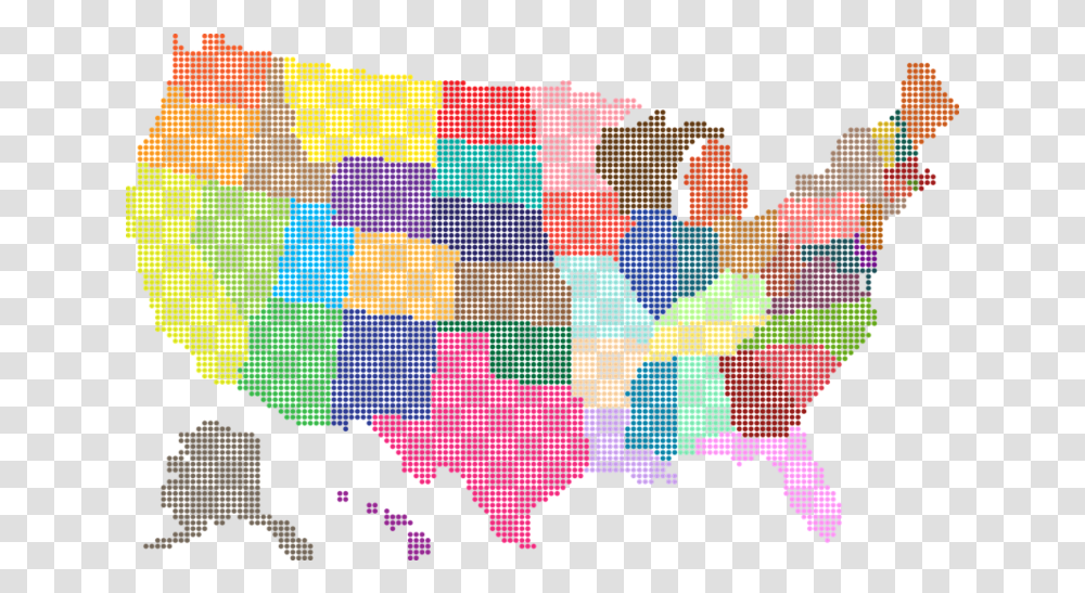 Usa Map 4 Cs United States Map Dots, Plot, Poster, Advertisement Transparent Png