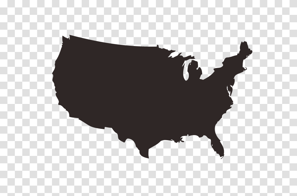 Usa Map Clipart, Silhouette, Leaf, Plant, Animal Transparent Png