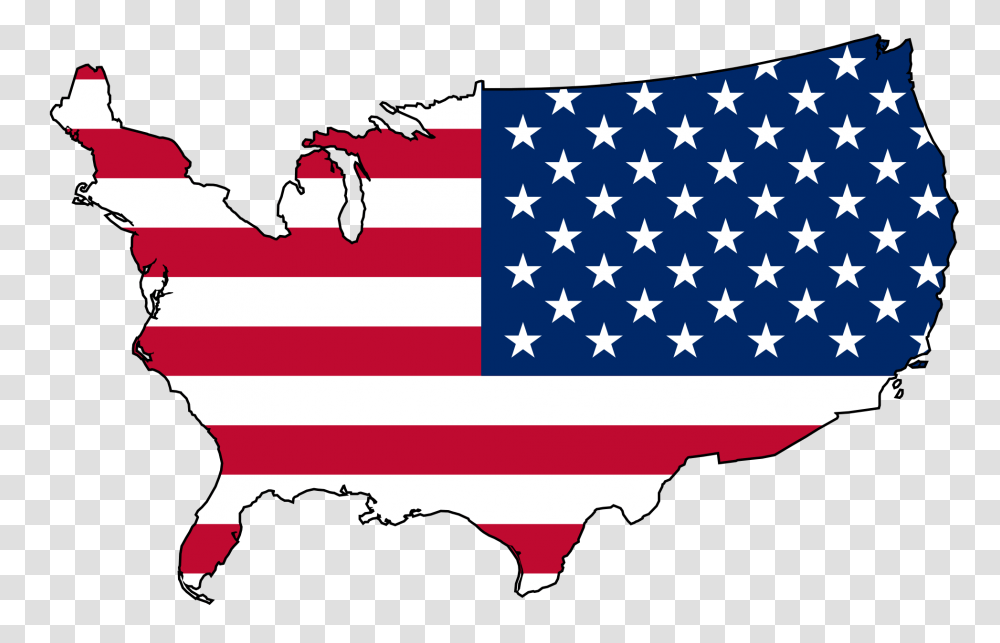 Usa Map, Flag, American Flag Transparent Png