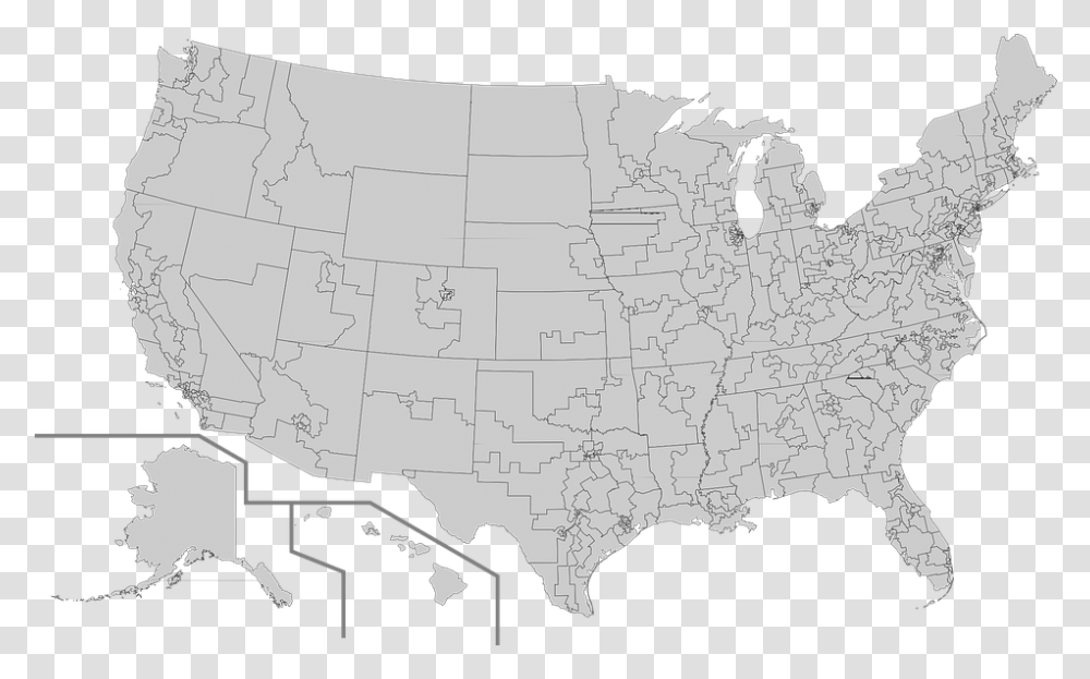 Usa Map Map Of Us Congressional Districts, Diagram, Atlas, Plot Transparent Png