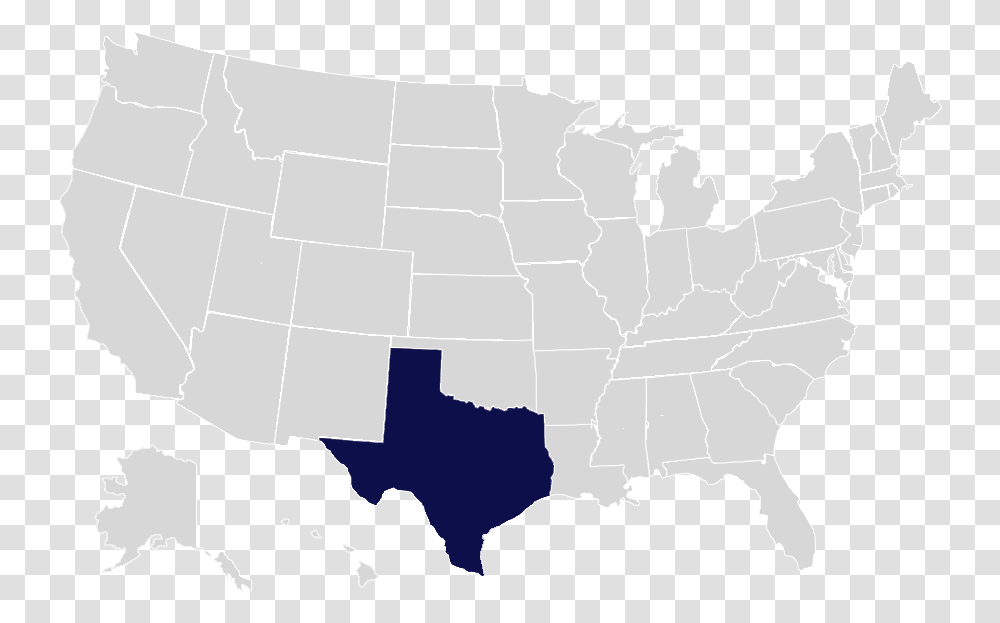 Usa Map With Texas In Blue State 2017 Property Tax By State, Diagram, Atlas, Plot, Nature Transparent Png