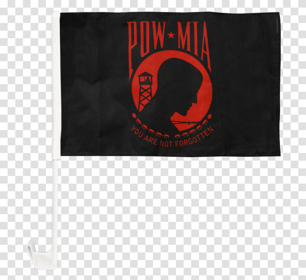 Usa Pow Mia Blackred Car Flag 12 X 16 Inch Pow Mia Flag, Bag, Clothing, Apparel, Text Transparent Png
