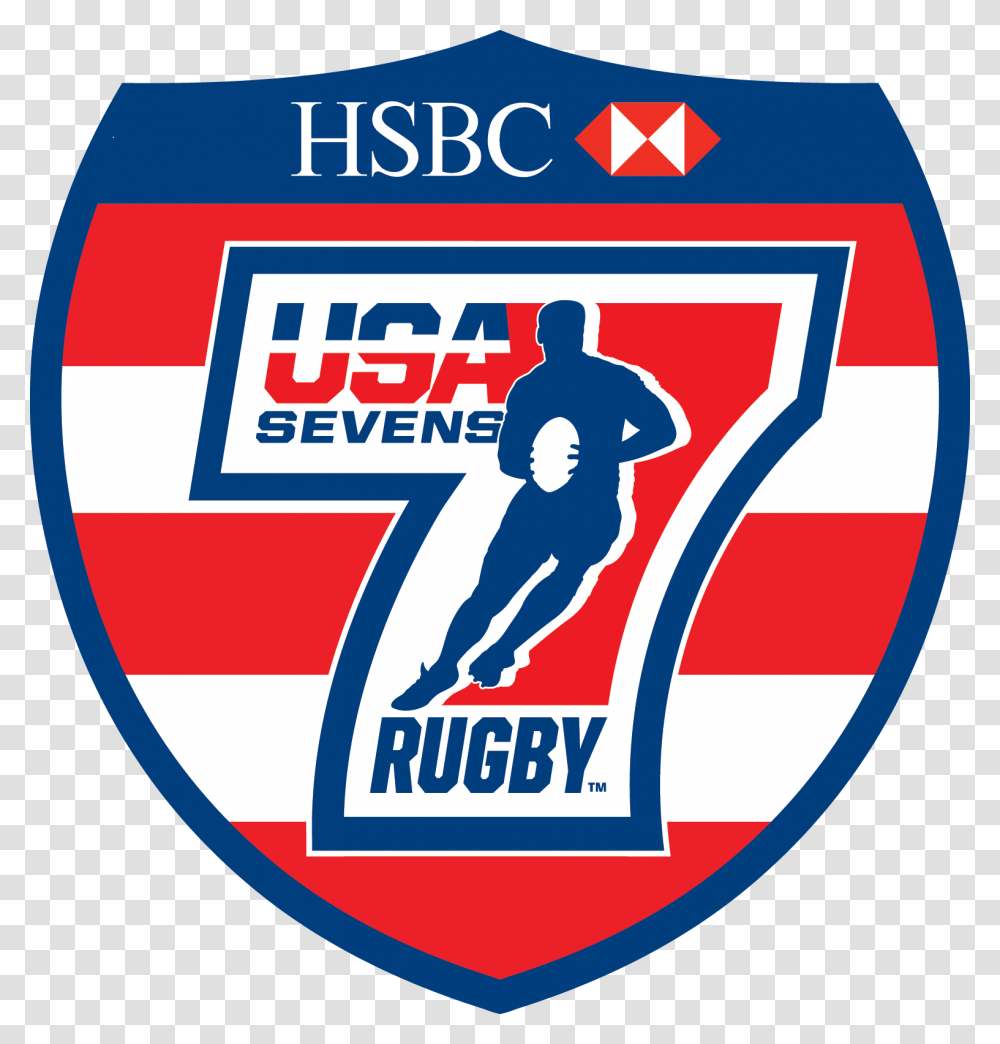 Usa Sevens Rugby And Hsbc Announce Landmark Title Sponsorship Usa Sevens Rugby Logo, Label, Person, Human Transparent Png