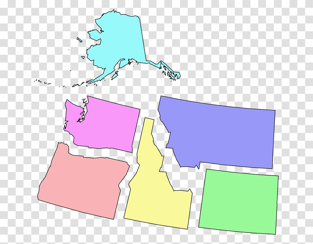 Usa States Northwest Map Alaska Washington Oregon Oregon And Washington Vector, Person, Outdoors, Nature Transparent Png