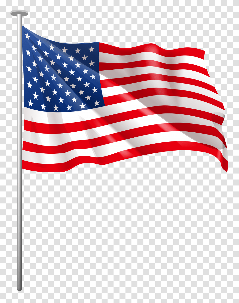 Usa Waving Flag Clip Art, American Flag Transparent Png