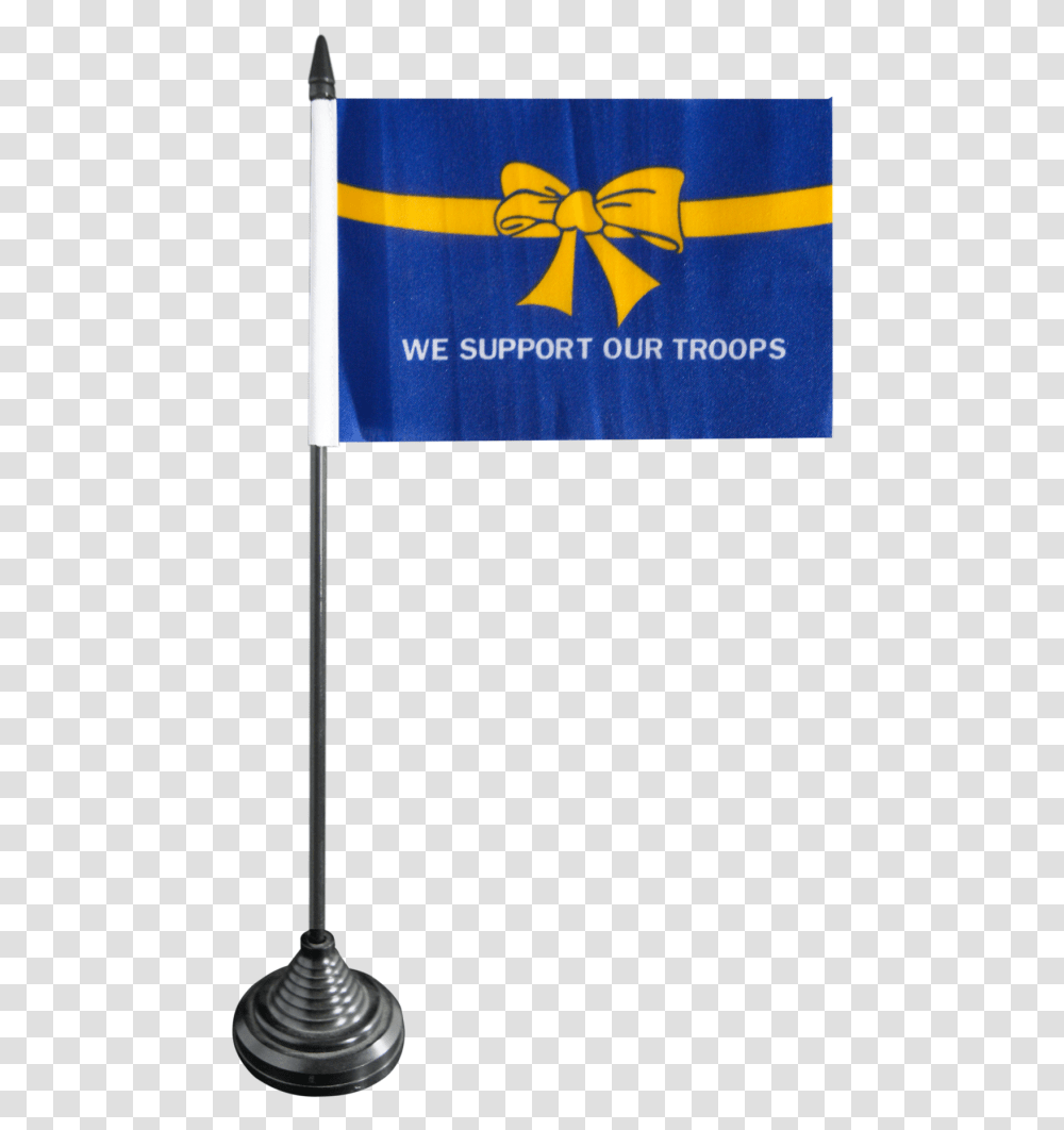 Usa We Support Our Troops Table Flag Yellow Ribbon, Logo, Trademark Transparent Png