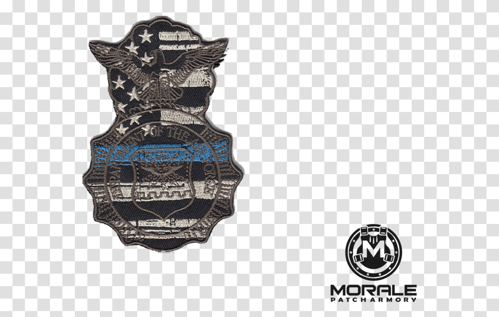 Usaf Security Forces Thin Blue Line Badge Grey United States Air Force Security Forces, Logo Transparent Png