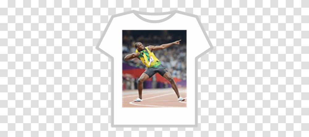 Usain Bolt Roblox Tshirt Roblox Roblox Kobe Bryant T Shirt, Person, Clothing, Text, Sport Transparent Png