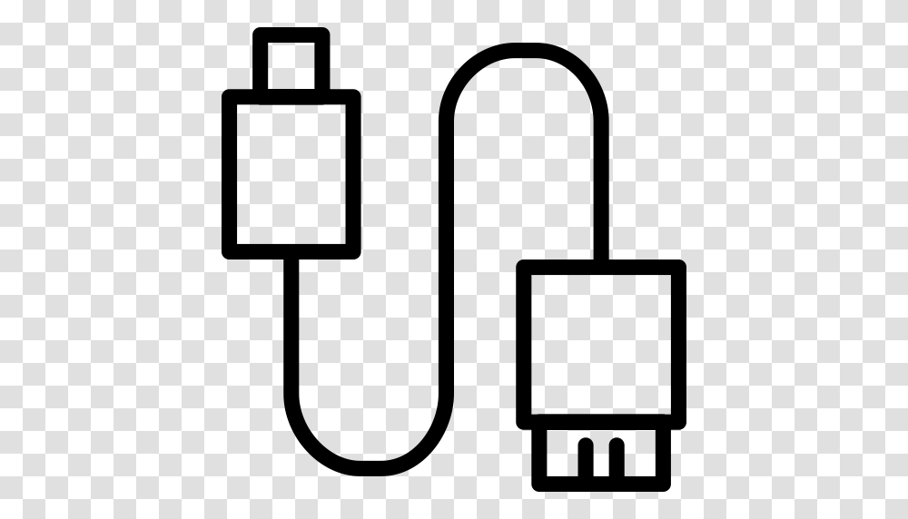 Usb Cable Usb Cable Usb Cord Icon With And Vector Format, Gray, World Of Warcraft Transparent Png