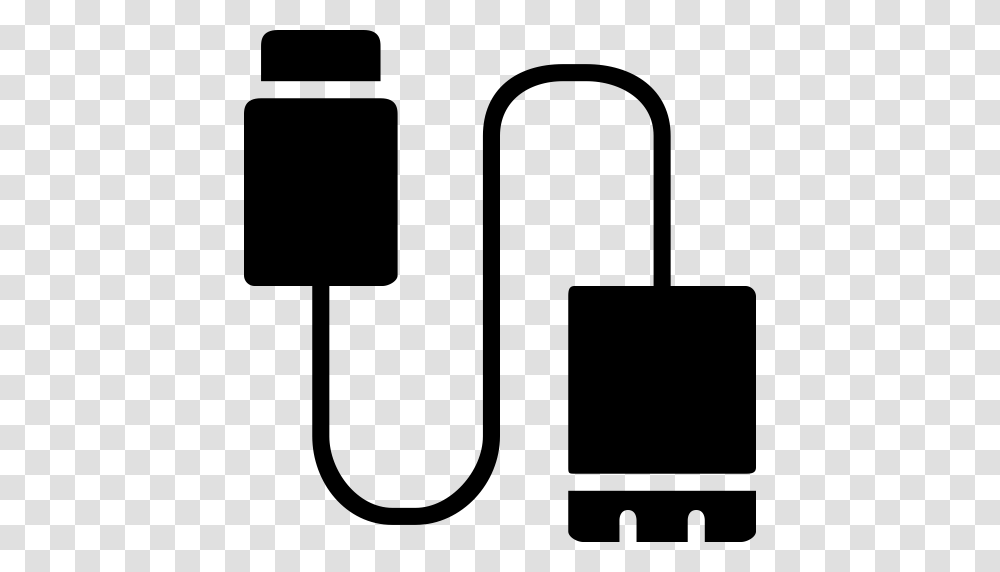 Usb Cable Usb Cable Usb Cord Icon With And Vector Format, Gray, World Of Warcraft Transparent Png