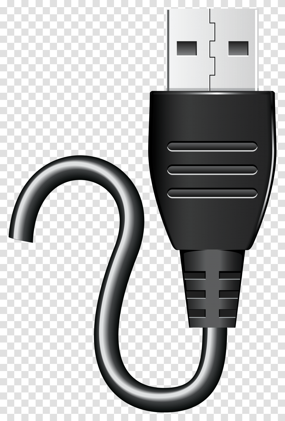 Usb Connector Clipart Usb Cable Clipart, Adapter, Electronics, Plug, Blow Dryer Transparent Png
