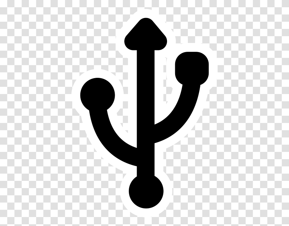 Usb Pc Connect Free Vector Graphic On Pixabay Simbolos Pc, Hook, Anchor Transparent Png