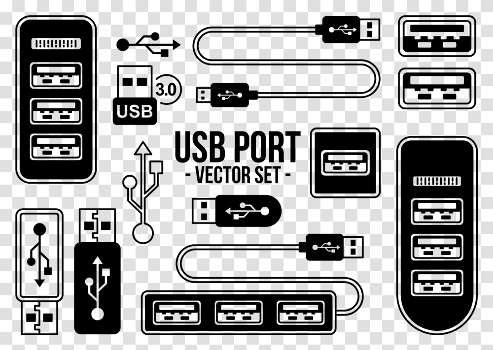Usb Port Icons Vector Come In We're Open, Gray, World Of Warcraft Transparent Png