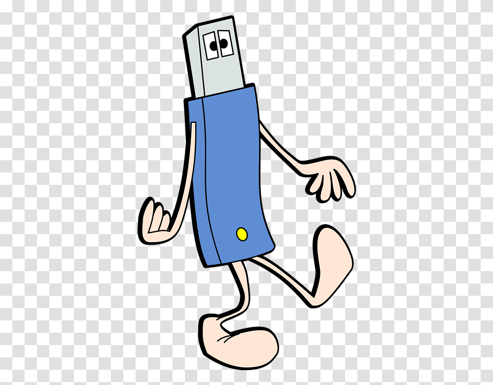 Usb Stick Legs Walking Animated Picture Of Pendrive, Clothing, Apparel, Hand, Arm Transparent Png