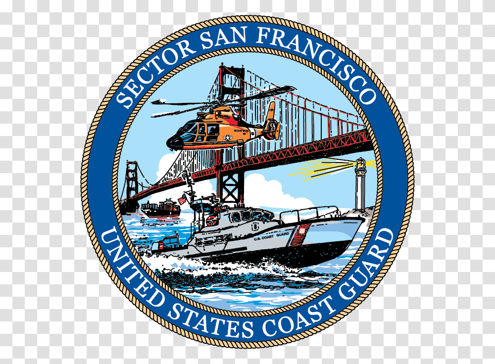 Uscg Sector San Francisco Coast Guard Sector San Francisco, Logo, Helicopter, Vehicle Transparent Png
