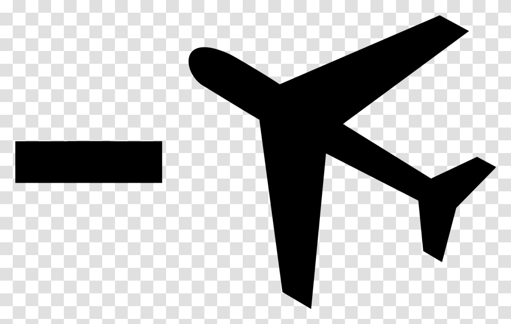 Use Less The Plane To Travel Icon Airplane Icon, Cross, Stencil, Silhouette Transparent Png