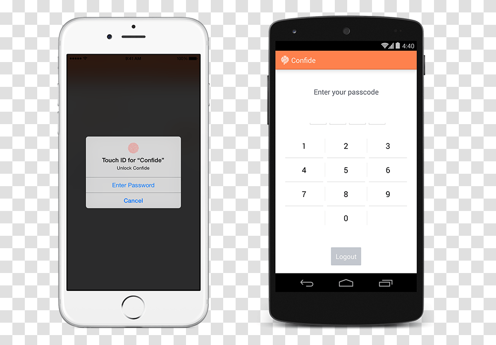 Use Touch Id Or Enter Your Passcode To Unlock Confide Iphone, Mobile Phone, Electronics, Cell Phone Transparent Png