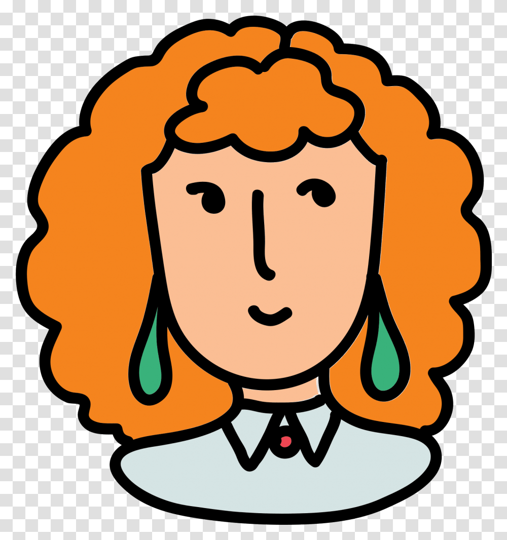 User Female Red Hair Icon Download Icon, Outdoors, Head, Label Transparent Png