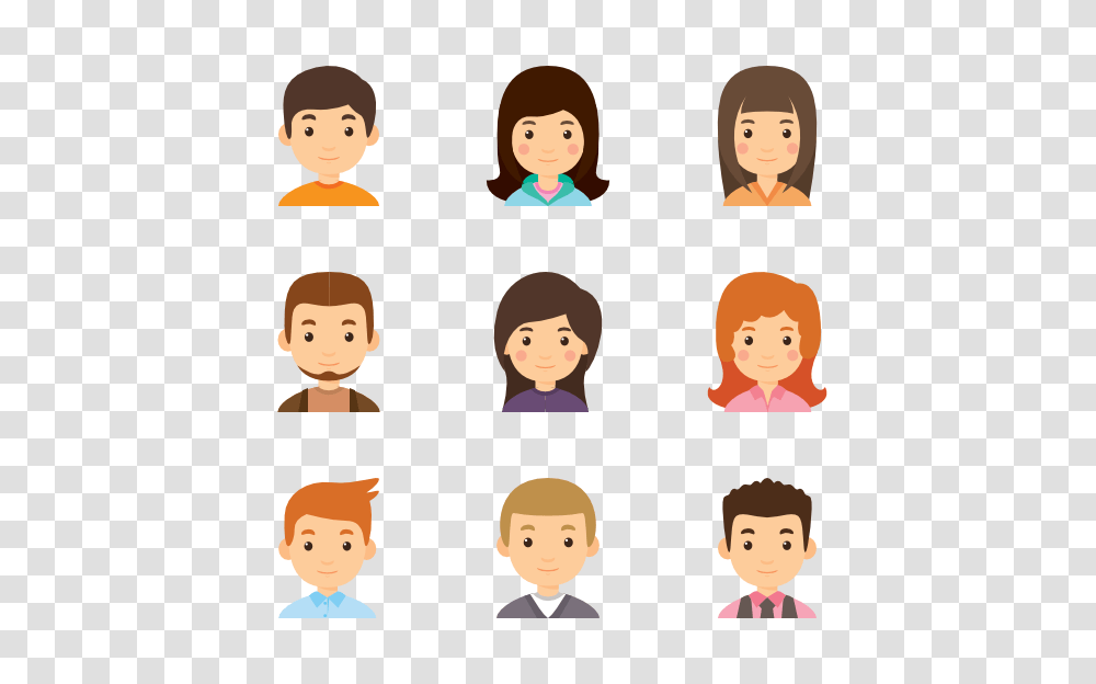 User Icons, Face, Person, Female, Hair Transparent Png
