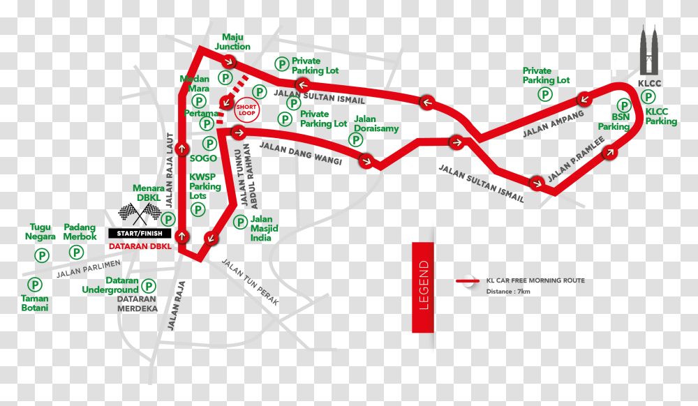 User Posted Image Kl Car Free Day Route, Plot, Diagram, Map, Atlas Transparent Png
