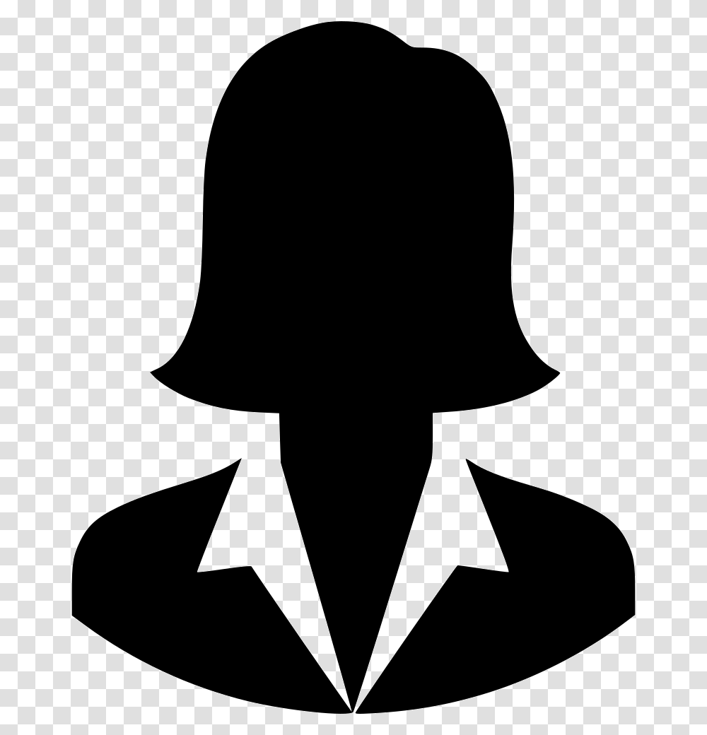 User Woman Business Woman Icon, Stencil, Person, Human Transparent Png