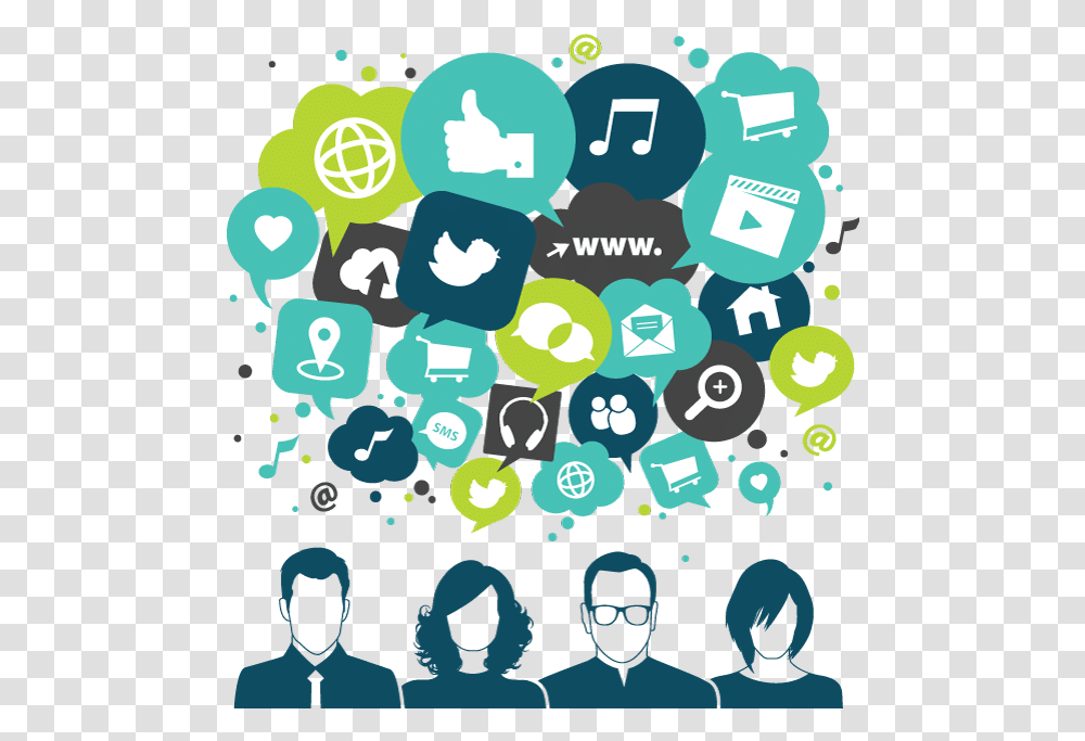 Users Engaging In Social Media Marketing Improves Communication And Collaboration, Poster, Advertisement Transparent Png
