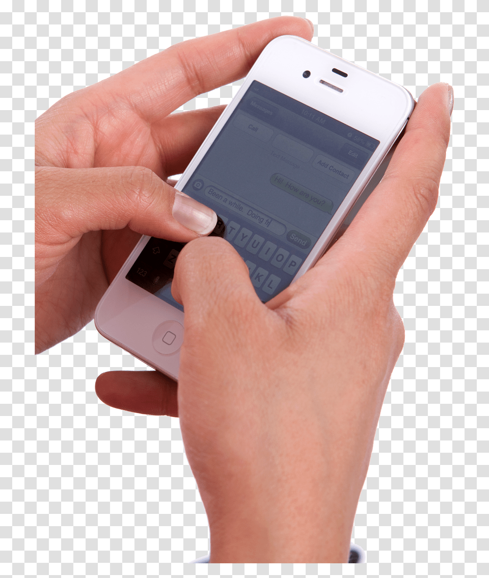 Using Phone, Mobile Phone, Electronics, Cell Phone, Person Transparent Png