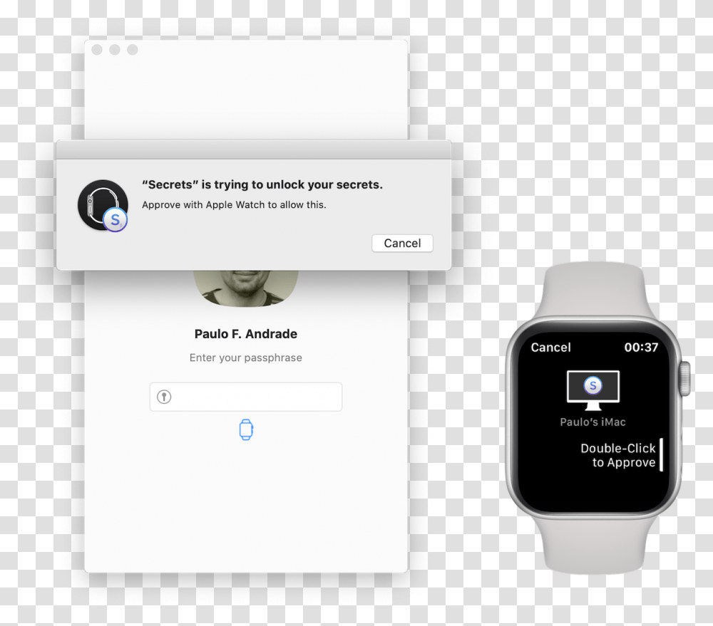 Using The Watch To Unlock Secrets In Macos Catalina Analog Watch, Bottle, Wristwatch, Digital Watch Transparent Png