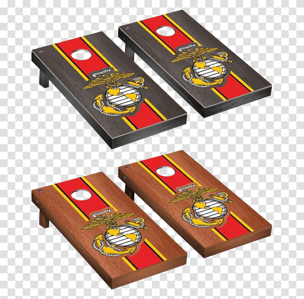 Usmc Ega Logo Cornhole Game Set In Onyx, Text, Arcade Game Machine, Symbol Transparent Png