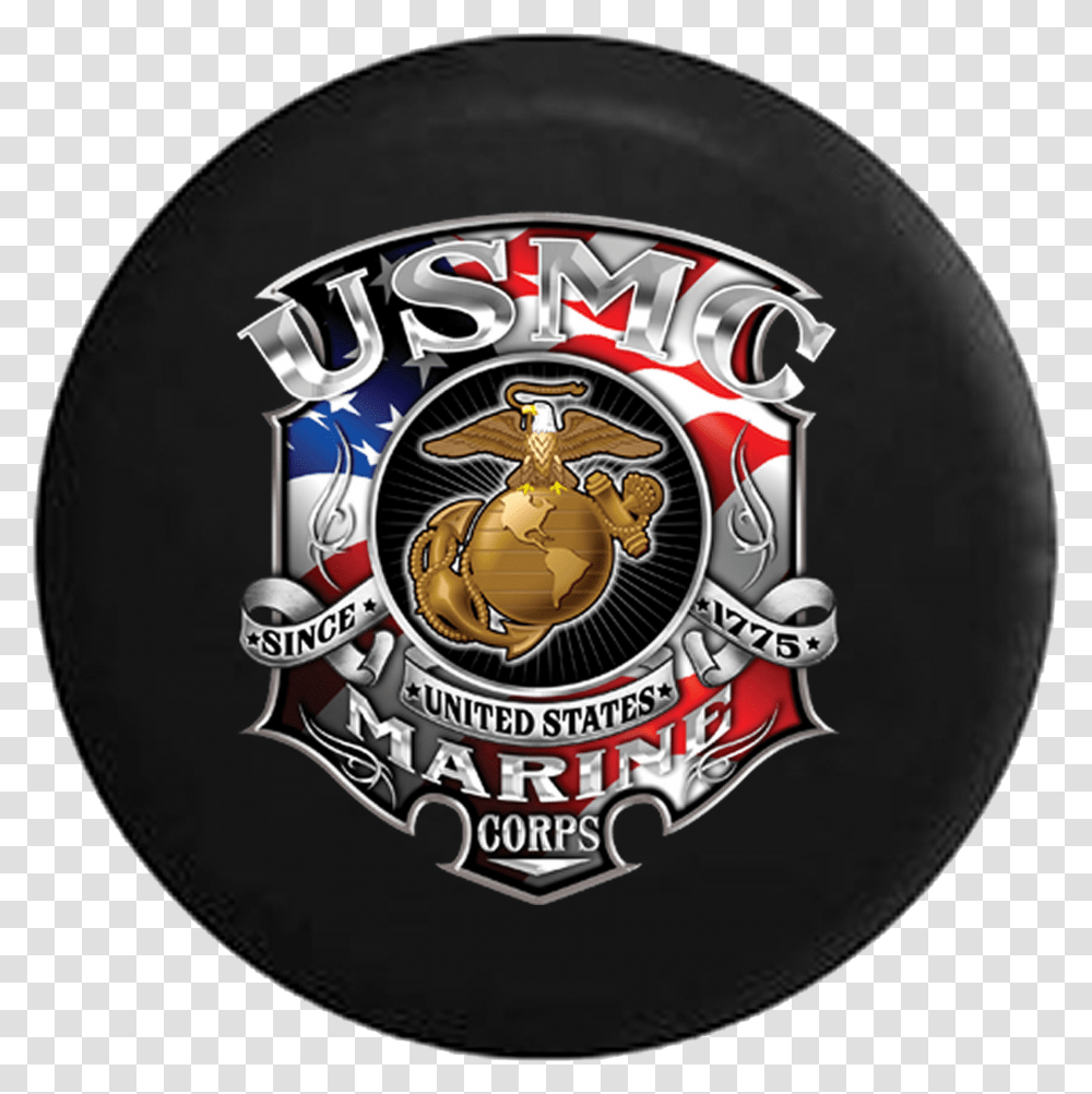 Usmc Marine Corp Since 1775 American Flag Eagle Jeep Dickies T Shirt Design, Helmet, Logo Transparent Png