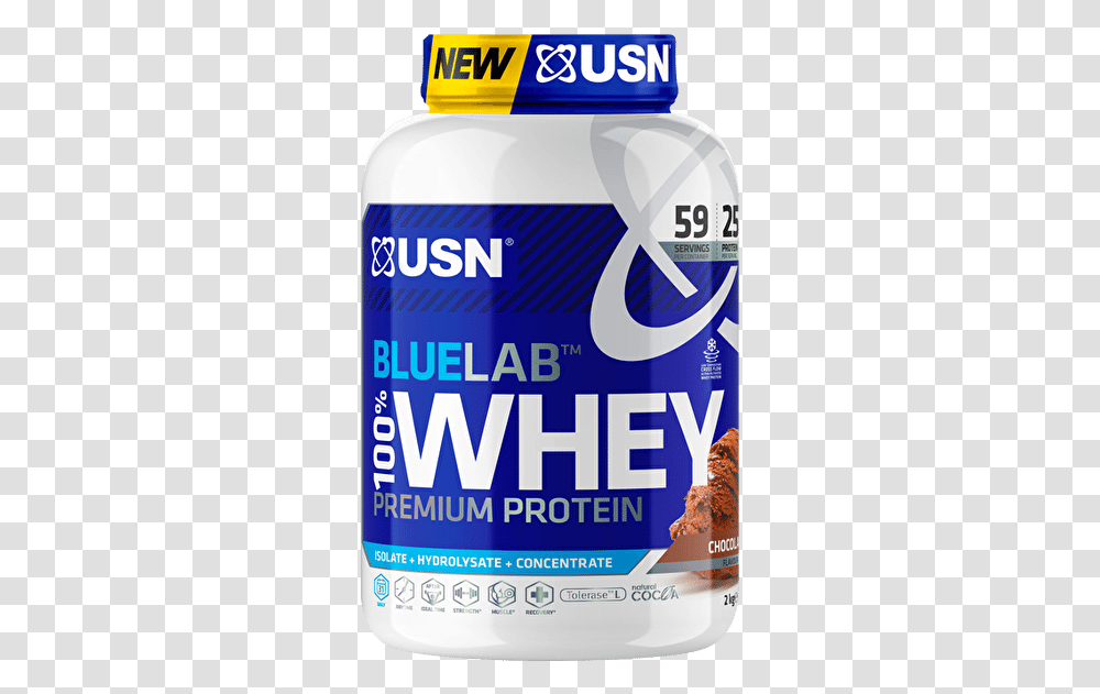 Usn Blue Lab Whey Protein, Food, Aluminium, Tin, Bottle Transparent Png