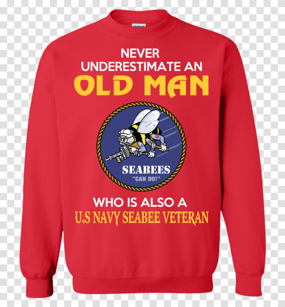 Usn Seabees Official Greeting Card Seabees, Clothing, Apparel, Sleeve, Long Sleeve Transparent Png