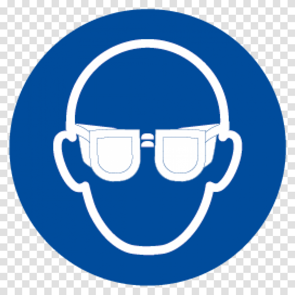 Uso Obligatorio De Gafas Eye Protection Must Be Worn Sign, Logo, Sunglasses, Accessories Transparent Png