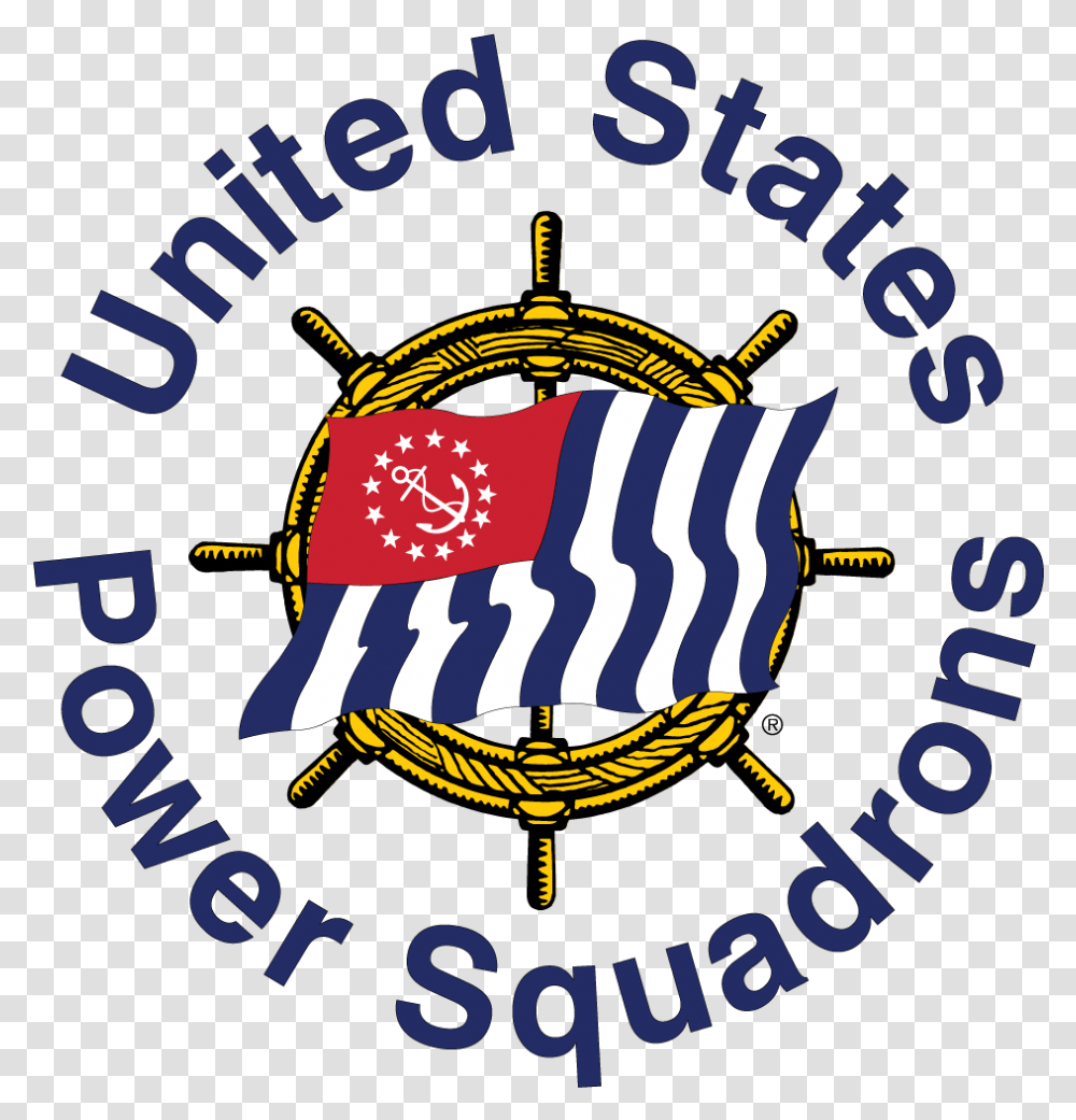 Usps Ship's Wheel With Words Us Power Squadron Logo, Poster, Alphabet Transparent Png