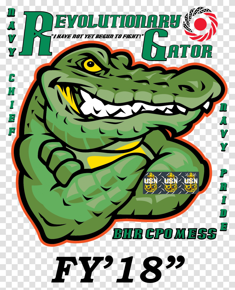 Uss Bhr Revolution Gator Gator Mascot, Crocodile, Reptile, Animal, Alligator Transparent Png