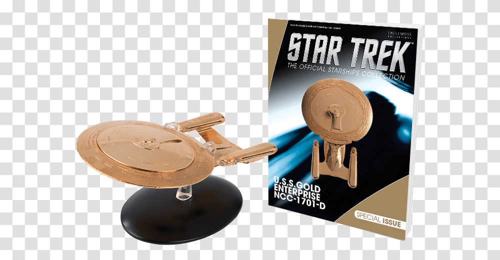 Uss Enterprise D Goes For Gold With Hero Collector Star Trek Gold Enterpris D, Text, Disk, Poster, Advertisement Transparent Png