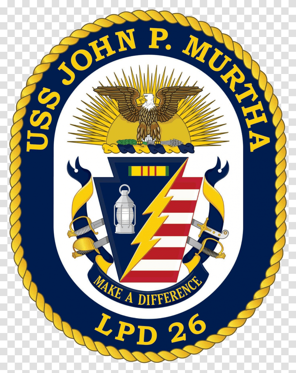 Uss John P Murtha Crest, Logo, Trademark, Emblem Transparent Png