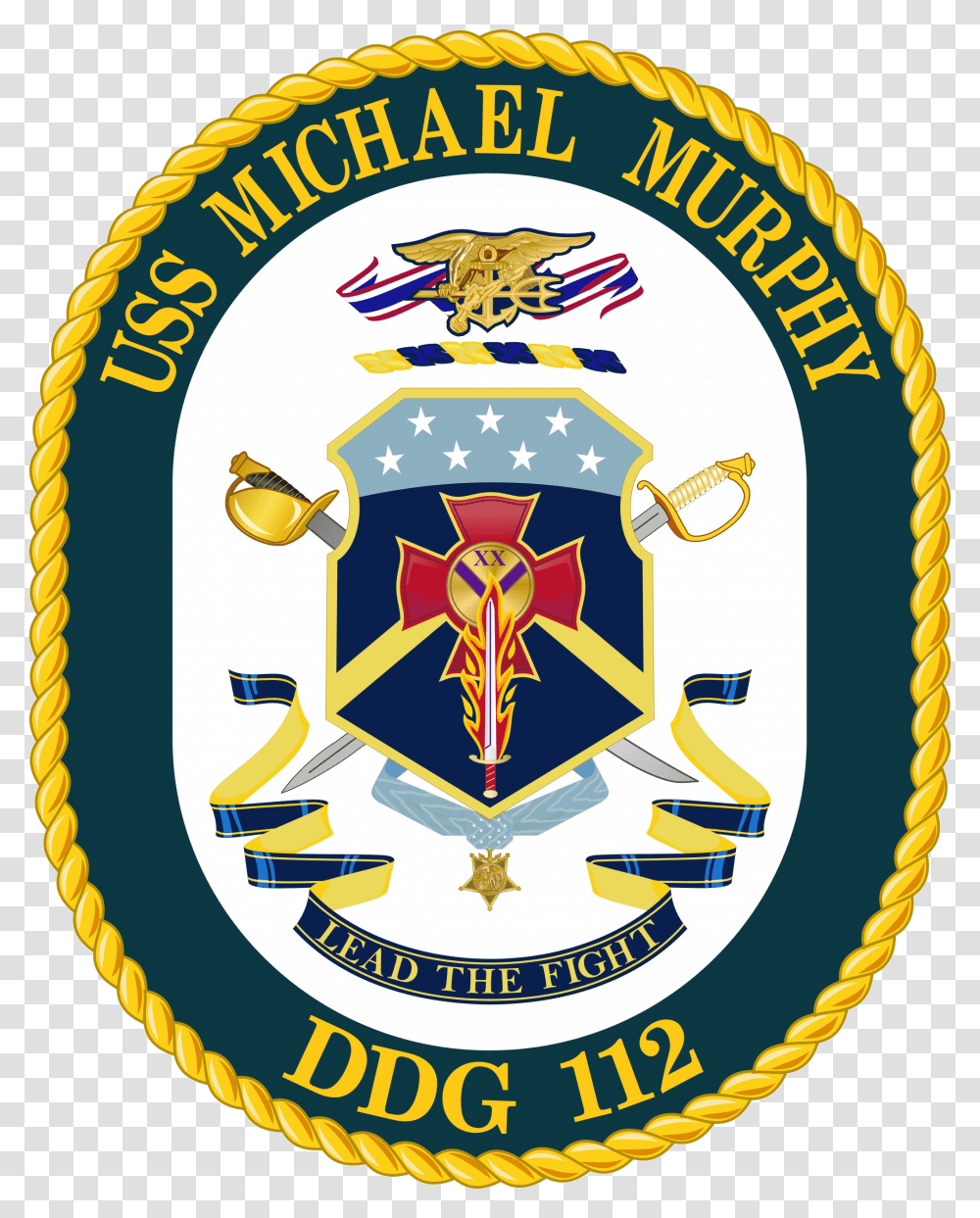Uss Michael Murphy Coa Uss Michael Murphy Crest, Logo, Trademark, Badge Transparent Png