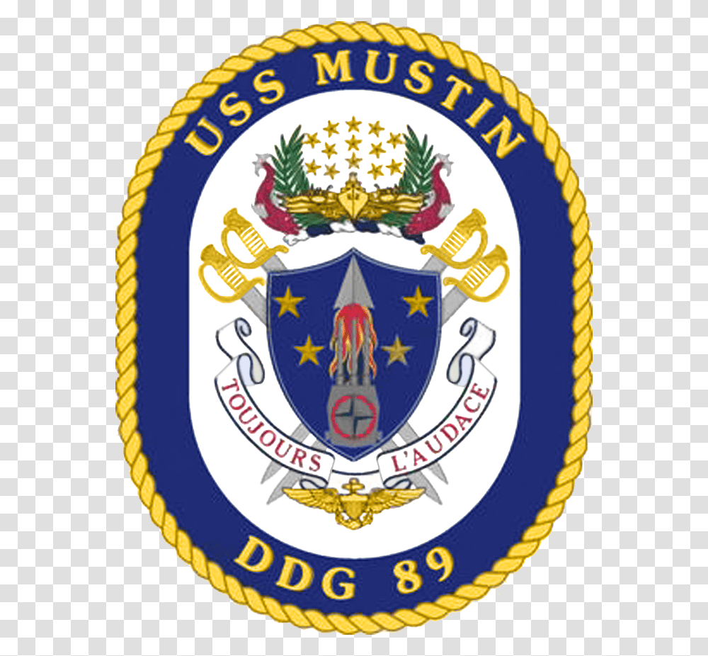 Uss Mustin Ddg 89 Crest Uss Kidd Ddg 100 Crest, Emblem, Logo, Trademark Transparent Png