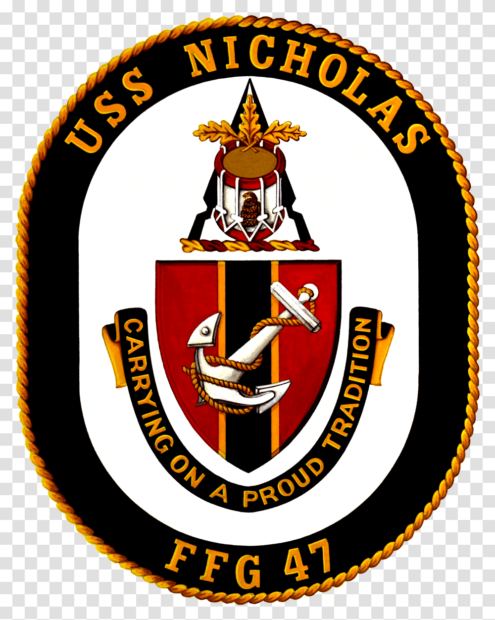 Uss Nicholas Ffg 47 Crest Uss New York Crest, Logo, Trademark, Emblem Transparent Png