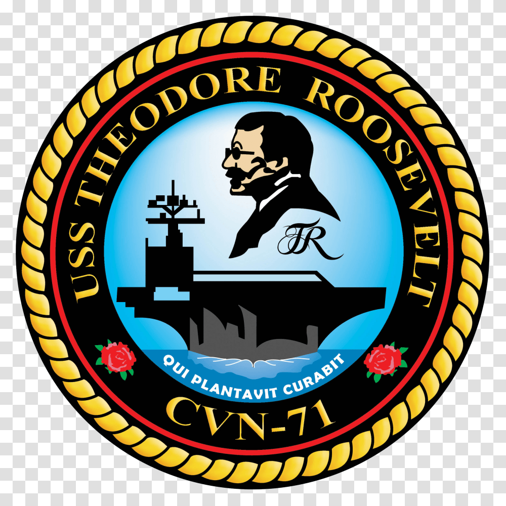 Uss Theodore Roosevelt Logo, Trademark, Badge, Emblem Transparent Png