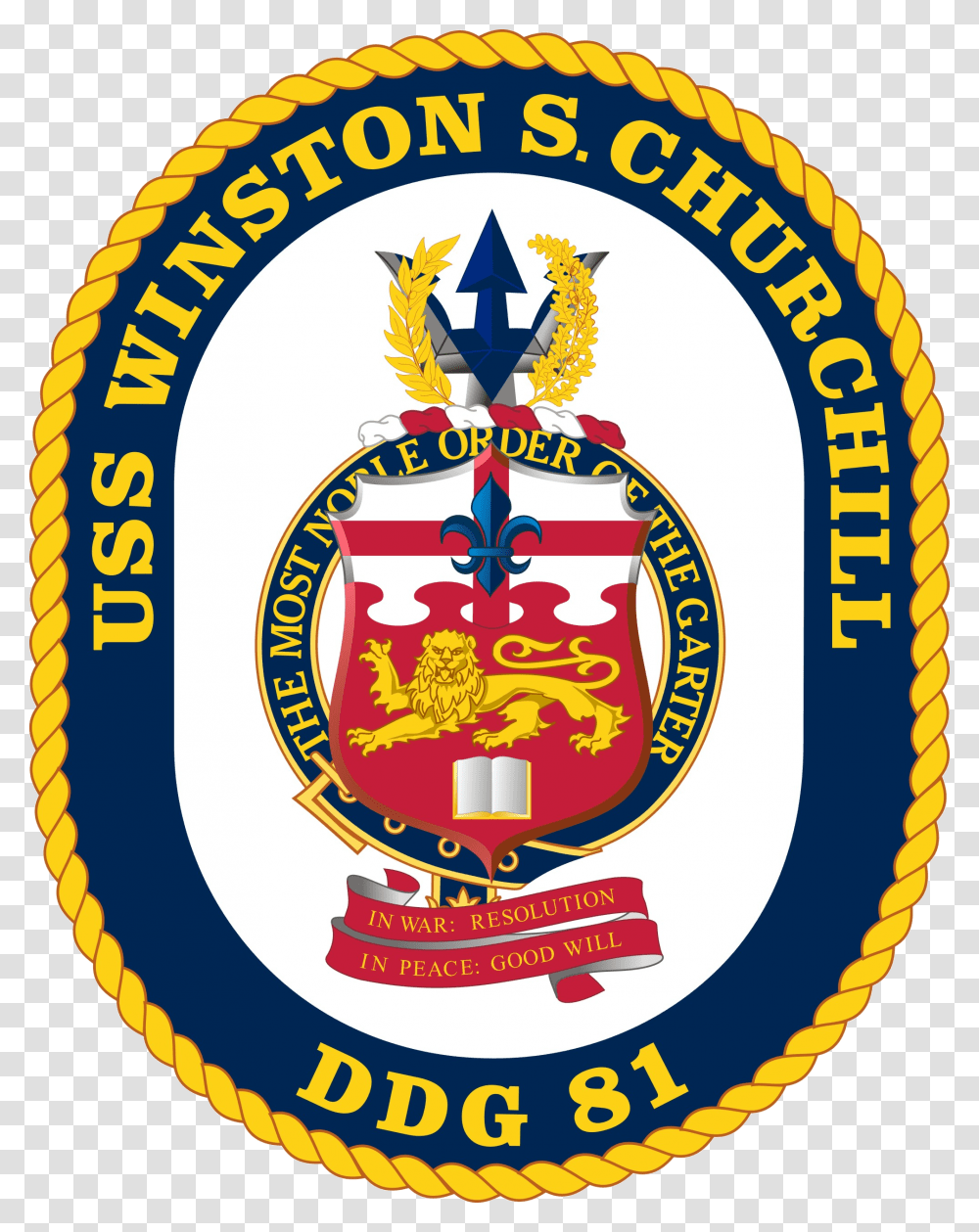 Uss Winston Churchill Ddg 81 Crest Uss Forrest Sherman Ddg, Logo, Trademark, Emblem Transparent Png