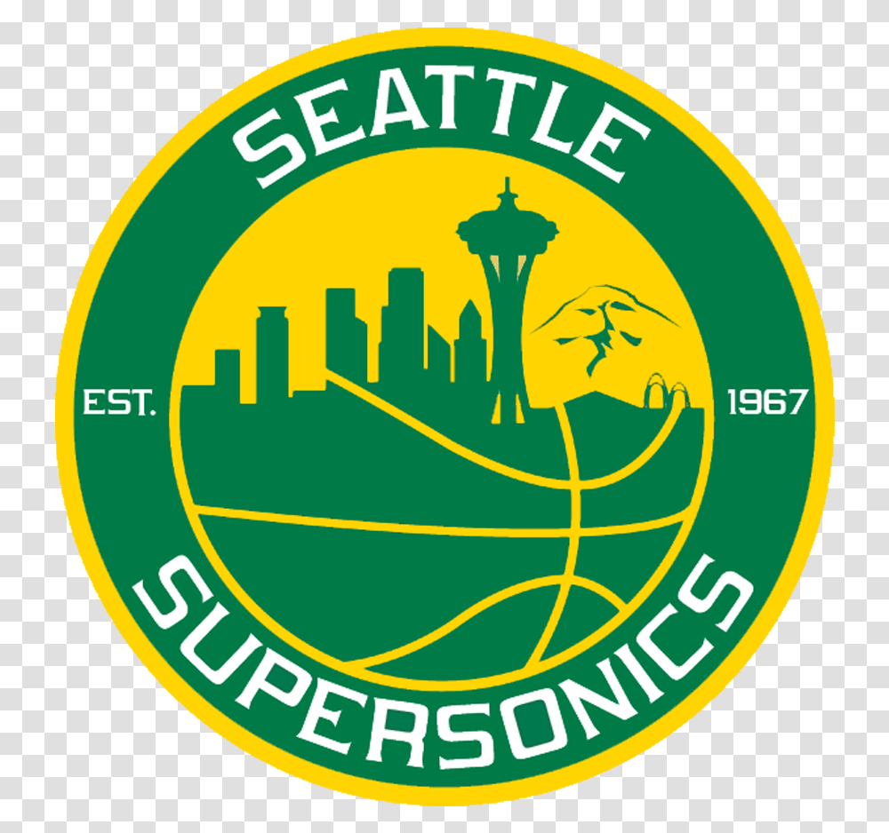 Utah Jazz Seattle Supersonics Logo, Symbol, Trademark, Label, Text Transparent Png
