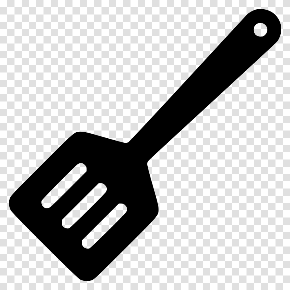 Utensil Turning Spatula Slotted Spatula Turner Hoe Icon Black, Shovel, Tool, Cutlery, Fork Transparent Png