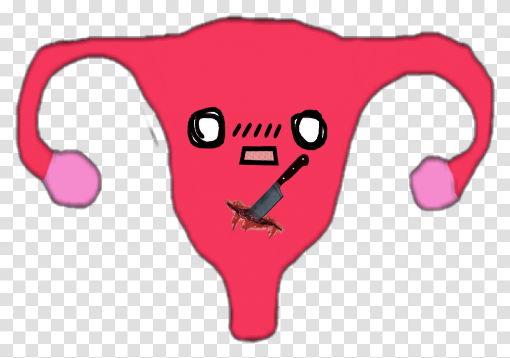 Uterus Kawaii Period Cramps Pain Ouch Knife Stab Die, Light, Lightbulb, Animal, Hip Transparent Png