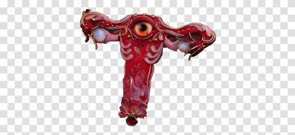 Uterus Womb Femalesacred Anatomy Art Red Feminist Noute Carving, Cross, Symbol, Alien, Sweets Transparent Png