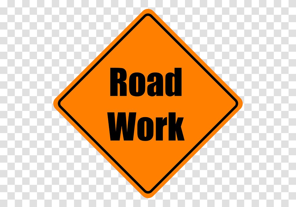 Utility Work Ahead Sign, Road Sign, Stopsign Transparent Png