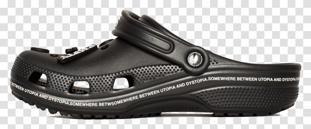 Utopia Crocs By Pleasures Black Leather, Apparel, Shoe, Footwear Transparent Png