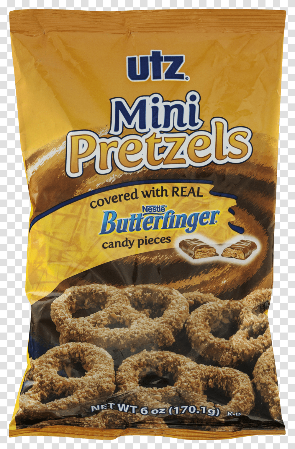 Utz Butterfinger Pretzels, Bread, Food, Cracker, Snack Transparent Png